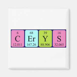 Cerys periodic table name magnet