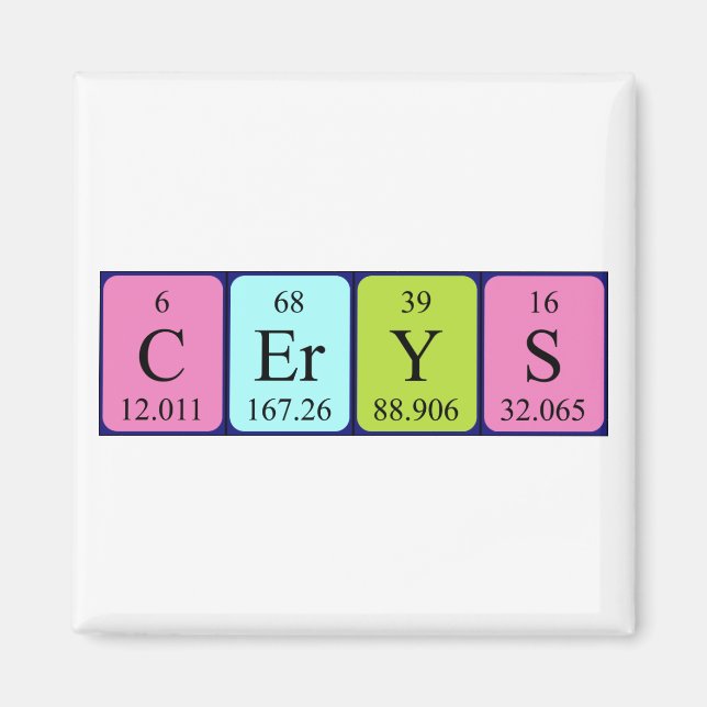Cerys periodic table name magnet (Front)