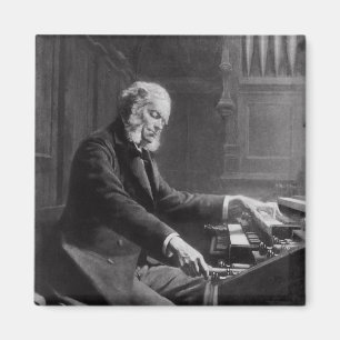 Cesar Franck at the console of the organ Magnet
