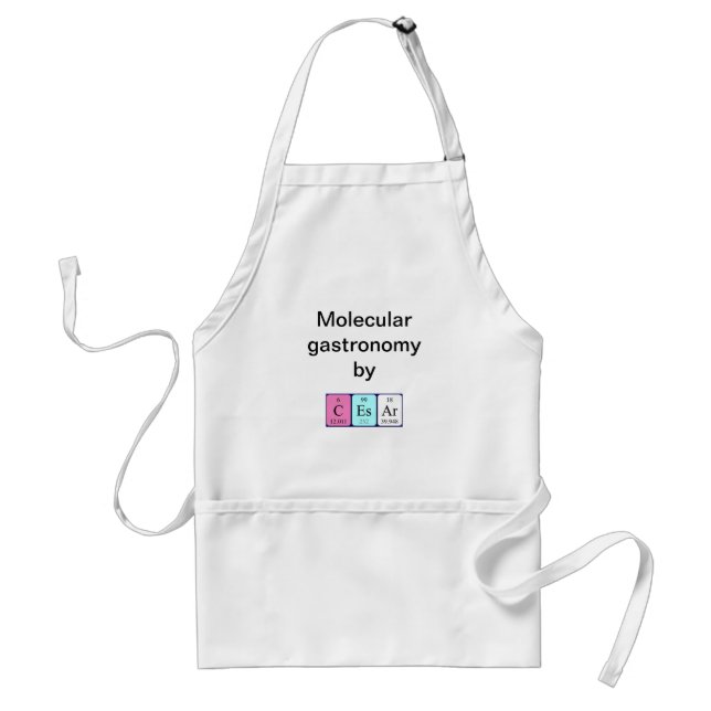 Cesar periodic table name apron (Front)