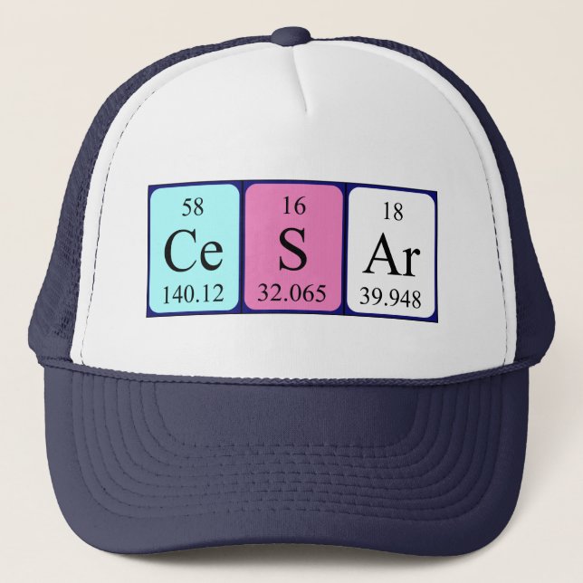 Cesar periodic table name hat (Front)