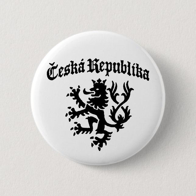 Ceska Republika 6 Cm Round Badge (Front)