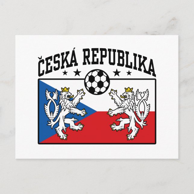 Ceska Republika Soccer Postcard (Front)