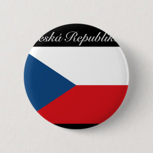 Česká republika vlajka 6 cm round badge