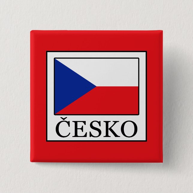 Česko 15 Cm Square Badge (Front)