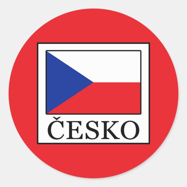 Česko Classic Round Sticker (Front)