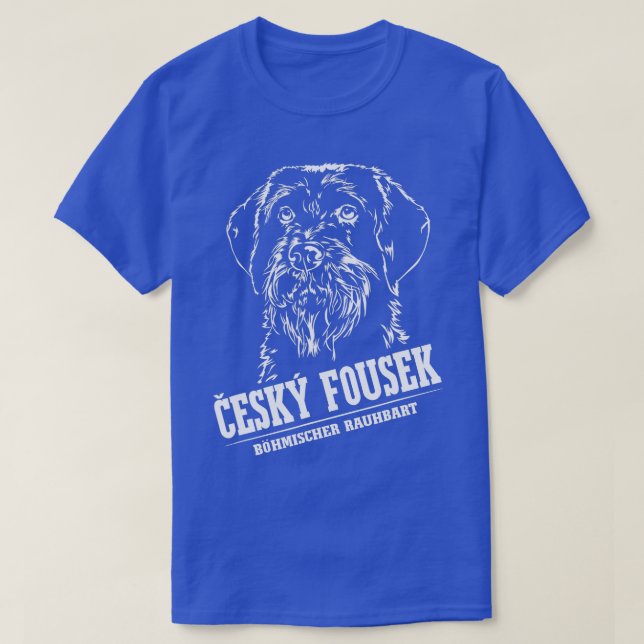 Cesky Fousek Dog Hunting Dogs Portrait Bohemian Ro T-Shirt (Design Front)