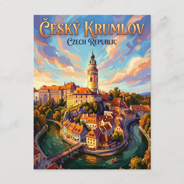 Cesky Krumlov Castle Czech Republic Postcard (Front)