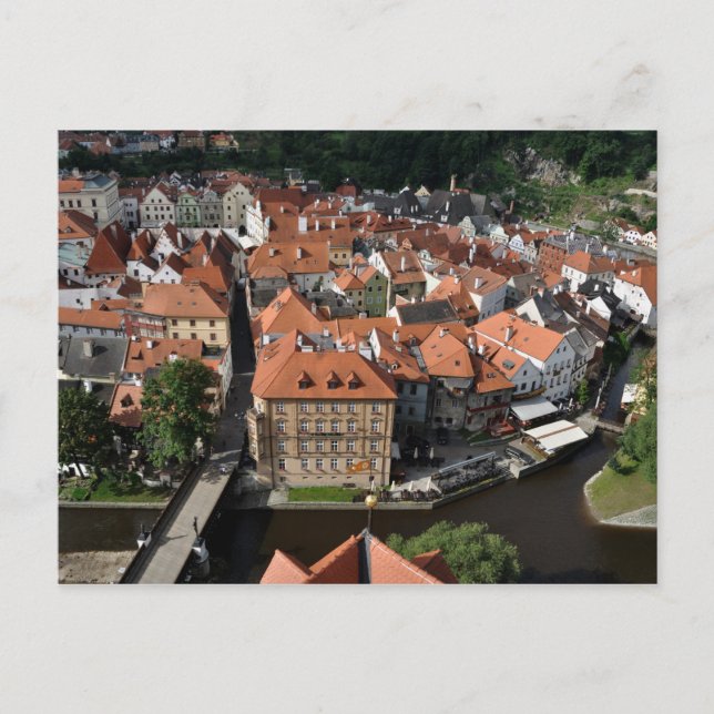 Cesky Krumlov old town postcard (Front)