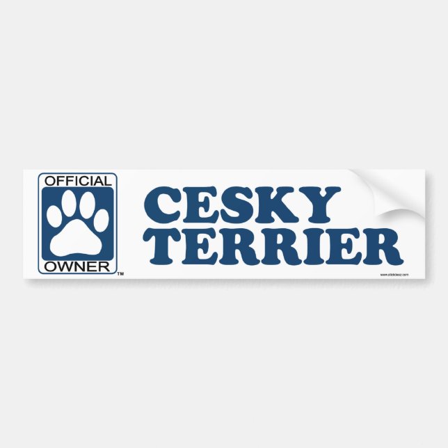 Cesky Terrier Blue Bumper Sticker (Front)