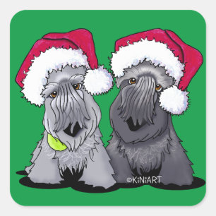 Cesky Terrier Christmas Square Sticker