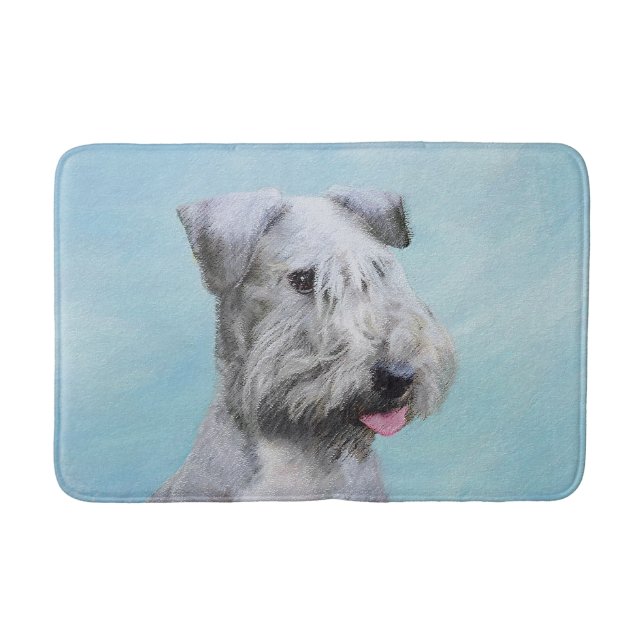 Cesky Terrier Painting - Cute Original Dog Art Bath Mat (Front)