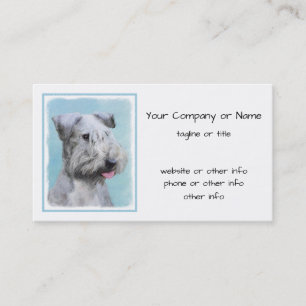 Cesky Terrier Painting - Cute Original Dog Art Business Card