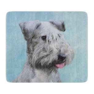 Cesky Terrier Painting - Cute Original Dog Art Cutting Board