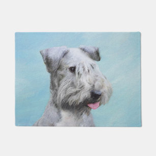 Cesky Terrier Painting - Cute Original Dog Art Doormat