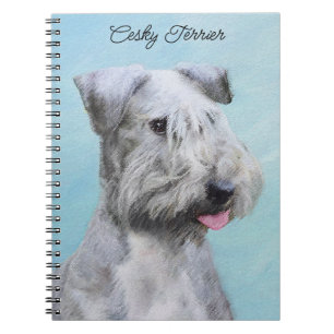 Cesky Terrier Painting - Cute Original Dog Art Notebook