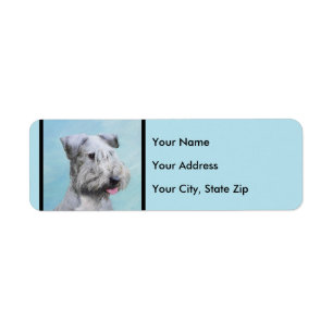 Cesky Terrier Painting - Cute Original Dog Art Return Address Label