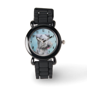 Cesky Terrier Painting - Cute Original Dog Art Watch