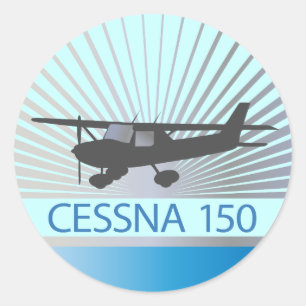 Cessna 150 Aeroplane Classic Round Sticker