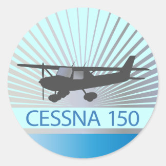 Cessna 150 Aeroplane Classic Round Sticker