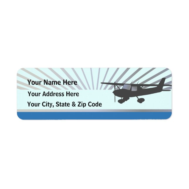 Cessna 150 Aeroplane Return Address Label (Front)