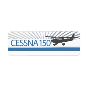 Cessna 150 Aeroplane Return Address Label