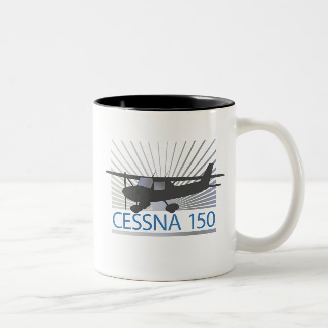 Cessna 150 Aeroplane Two-Tone Coffee Mug (Right)