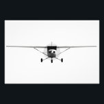 Cessna 152 photo print<br><div class="desc">A Cessna 152 with transparent background. Front view showing a cockpit,  wings,  turning propeller and landing gear. This is a 3D image. Image by Jan Brons</div>