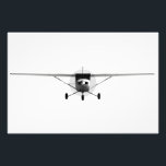 Cessna 152 photo print<br><div class="desc">A Cessna 152 with transparent background. Front view showing a cockpit,  wings,  turning propeller and landing gear. This is a 3D image. Image by Jan Brons</div>