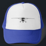 Cessna 152 trucker hat<br><div class="desc">A Cessna 152 with transparent background. Front view showing a cockpit,  wings,  turning propeller and landing gear. This is a 3D image. Image by Jan Brons</div>