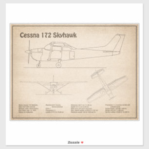 Cessna 172 Skyhawk - Aeroplane Blueprint Plans SD