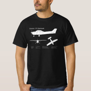 Cessna 172 Skyhawk - Airplane Blueprint Plans  ABD T-Shirt