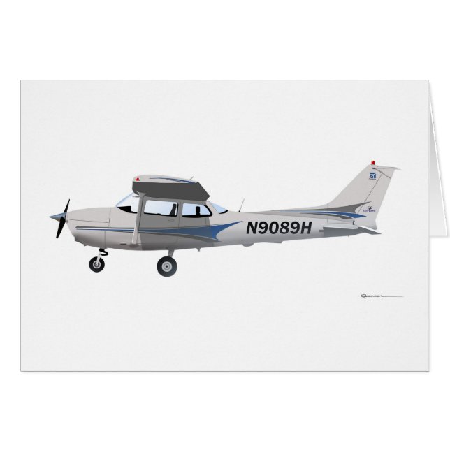 Cessna 172 Skyhawk Blue (Front Horizontal)