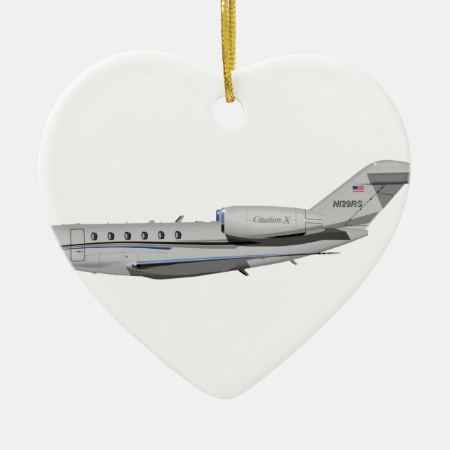 Cessna 750 Citation X 426426 Ceramic Tree Decoration (Front)