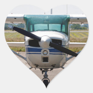 Cessna light aircraft heart sticker
