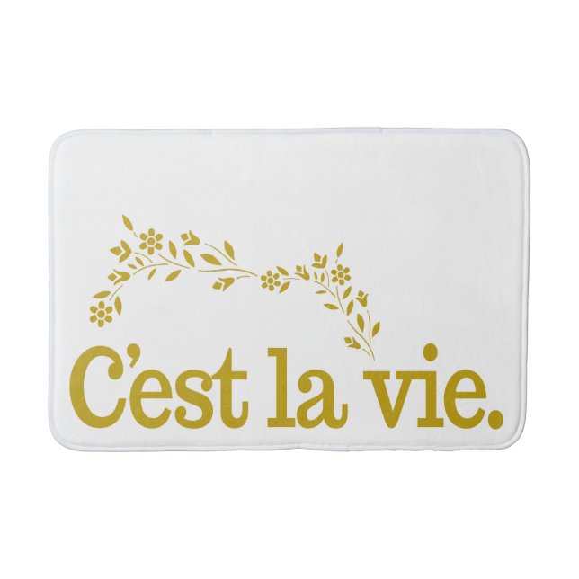 C'est La Vie custom colour bath mats (Front)
