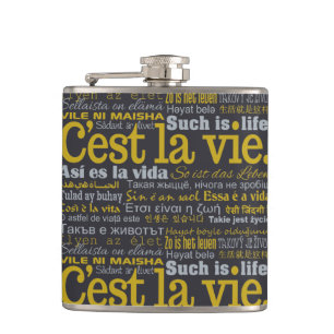 C'est La Vie custom flask