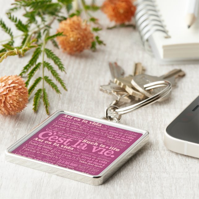C'est La Vie custom key chain (Side)