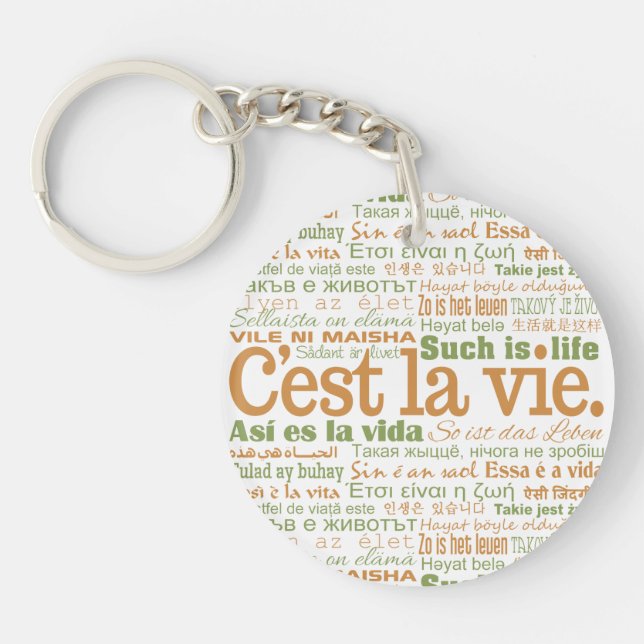 C'est La Vie custom key chain (Front)