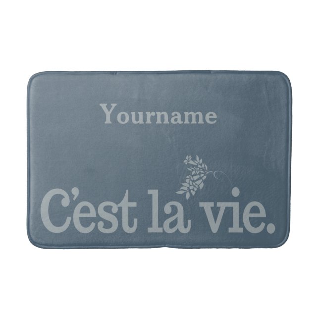 C'est La Vie custom monogram bath mats (Front)