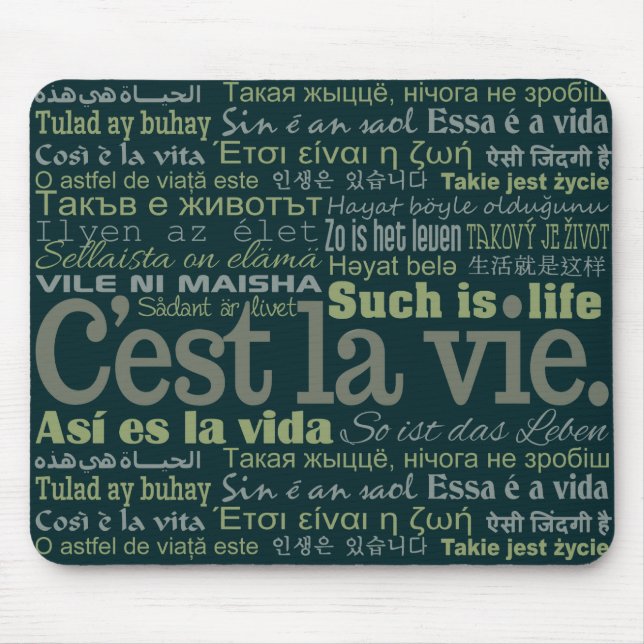 C'est La Vie custom mousepad (Front)