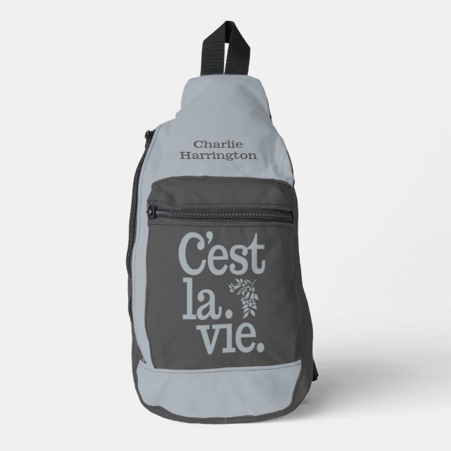 C'est La Vie custom name Sling Bag (Front)