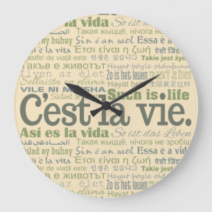 C'est La Vie custom wall clock