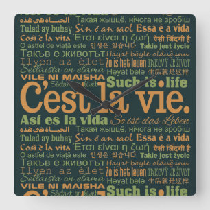 C'est La Vie custom wall clock