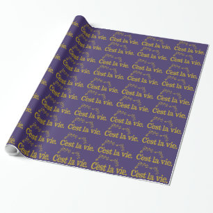 C'est La Vie custom wrapping paper