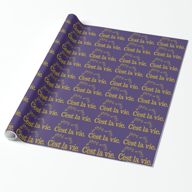 C'est La Vie custom wrapping paper (Unrolled)