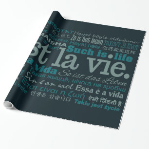 C'est La Vie custom wrapping paper
