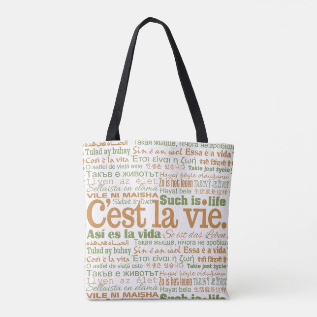 C'est La Vie multilingual bags (Back)