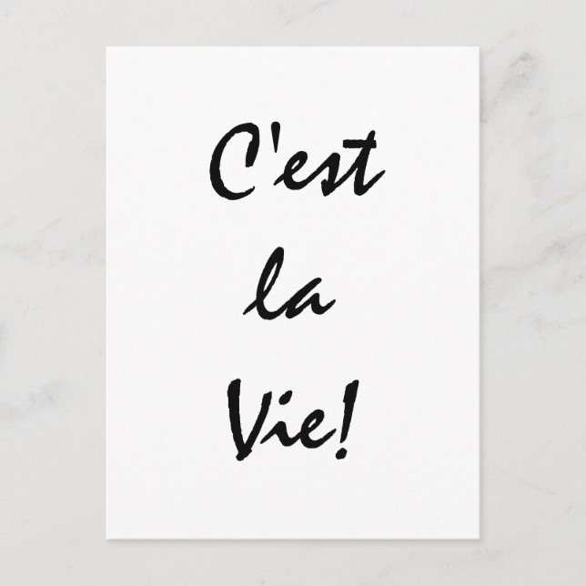 C'est La Vie! Postcard (Front)