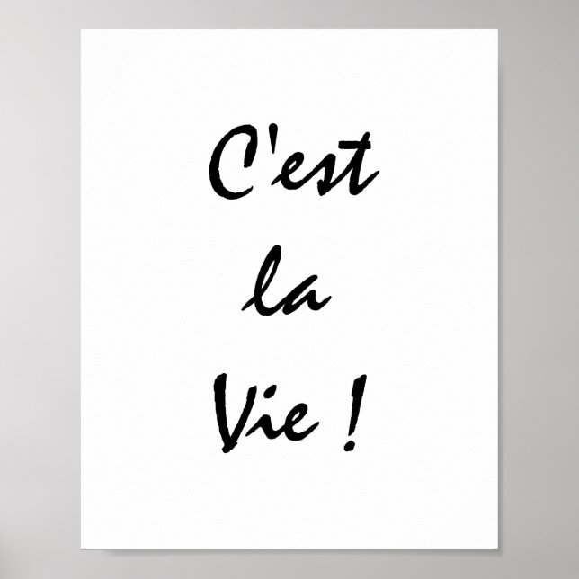 C'est La Vie! Poster (Front)